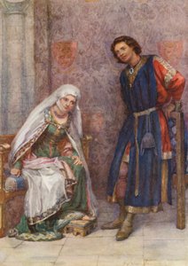 Shakespeare, Rey Juan (litografía en color) de Gertrude E. Demain (after) Hammond