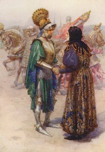 Shakespeare, Rey Ricardo II (litografía en color) de Gertrude E. Demain (after) Hammond
