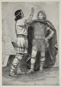 Hereward y Sigtryg, de "Hero Myths and Legends of the British Race" de M.I. Ebbutt de Gertrude E. Demain Hammond