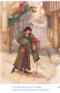 Estoy decidido a ser un villano y odio los placeres ociosos de estos días", ilustración de "Shakespeare