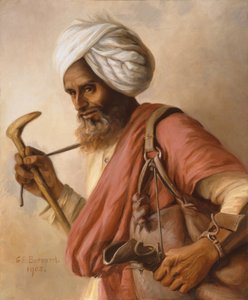 Hasan, portador de agua para la artista y su esposo en Simla en 1908 de Gertrude Ellen Burrard