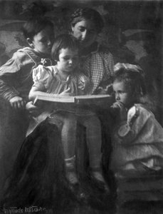 Mujer y niños leyendo de Gertrude Käsebier