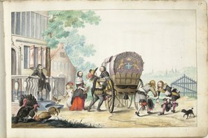 Llegada a una casa de campo. de Gesina ter Borch (signed by artist)