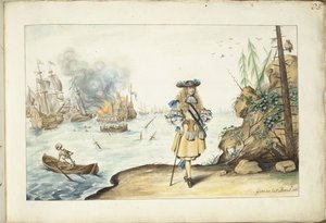 Moisés en la costa de Harwich de Gesina ter Borch (signed by artist)