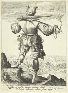 Un mosquetero visto desde atrás de Gheyn, Jacques II de
