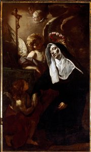 Santa Rita de Cascia en éxtasis de Giacinto Brandi