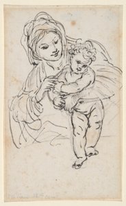 Madonna y la niña de Giacinto Calandrucci