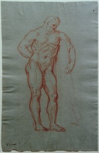 Estudio de la figura del Hércules Farnesio de Giacinto Calandrucci