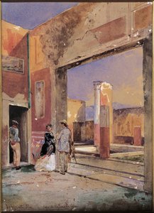 Casa de Cástor y Pólux en Pompeya 1857 de Giacinto Gigante