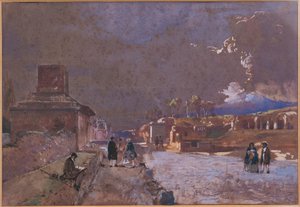 Italia, La Calle de las Tumbas en Pompeya de Giacinto Gigante