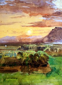 Atardecer en Caserta de Giacinto Gigante