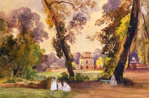 El pabellón de caza en el parque de Caserta, c.1852-55 de Giacinto Gigante