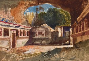 El tepidarium, Pompeya, con adiciones de la Princesa María Anunciata de Borbón (1843-1871), 1857 de Giacinto Gigante