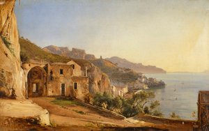 Vista de Amalfi desde la Cueva de los Capuchinos, por Giacinto Gigante de Giacinto Gigante