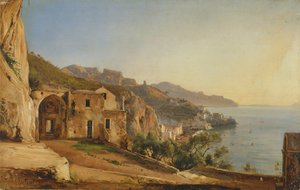 Vista de Amalfi desde la cueva de los Capuchinos de Giacinto Gigante
