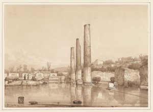 Vista de las ruinas de Pompeya de Giacinto Gigante