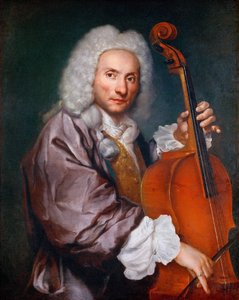 Retrato de un violonchelista por Giacomo Antonio Ceruti, c. 1745