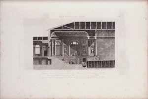 Sección transversal del auditorio del Teatro Hermitage, 1783 de Giacomo Antonio Domenico Quarenghi