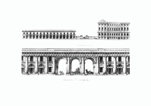 Diseño de la Cancillería del Gabinete de Su Majestad Imperial en San Petersburgo, 1802 de Giacomo Antonio Domenico Quarenghi