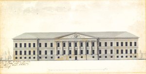 Elevación de la fachada de la Academia de Ciencias en San Petersburgo de Giacomo Antonio Domenico Quarenghi