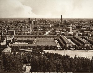 Panorama de la ciudad de Bolonia: vista desde San Michele en Bosco de Giacomo Brogi