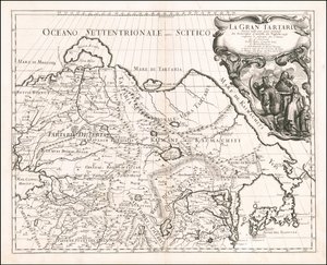Mapa de la Gran Tartaria de 1683 por Giacomo Cantelli da Vignola de Giacomo Cantelli
