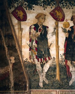 Valerano y Tomás III de Saluzzo, (detalle) de Giacomo Jaquerio