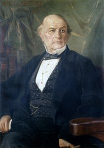 Retrato de William Ewart Gladstone. Político británico (1809 a 1898). Pintura de Mantegazza. Milano Museo del Risorgimento