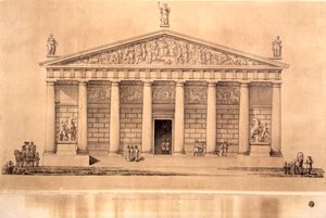 La escuela de equitación de la Guardia Imperial, San Petersburgo de Giacomo Antonio Domenico Quarenghi