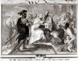 El Encuentro de San Ignacio de Antioquía (d.c.107 AD) y San Policarpo de Esmirna (c.69-c.155 AD) de Giacomo Triga