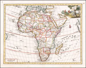 Mapa de África de 1740 por Giambattista Albrizzi de Giambattista Albrizzi