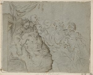 La muerte de Sócrates(?) de Giambattista Langetti