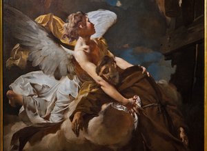 Éxtasis de San Francisco, detalle de Giambattista Piazzetta