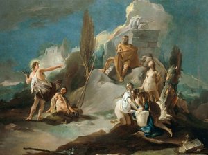 Apolo y Marsias, 1730