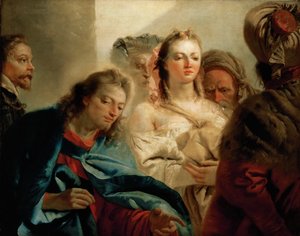 Cristo y la mujer sorprendida en adulterio de Giambattista Tiepolo