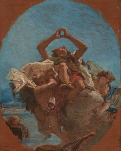San Roque llevado al cielo por los ángeles, c.1735-1745 (óleo sobre lienzo) de Giambattista & Tiepolo Giandomenico (1727-1804) Tiepolo