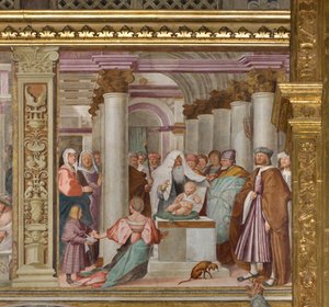 Nave central, Quinto tramo norte, Presentación en el Templo, Gian Francesco Bembo de Gian Francesco Bembo