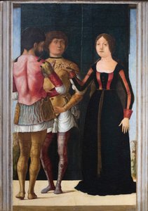 Bruto, Lucrecia y Colatino, c.1490 (óleo y temple sobre tabla) de Gian Francesco de