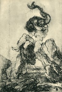 Un dios marino con un delfín, 1652-1653, 1943 de Gian Lorenzo Bernini