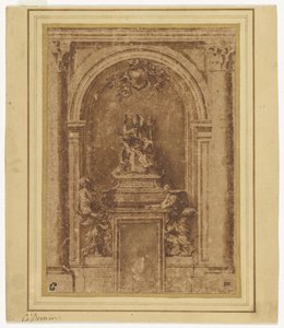 Diseño para la tumba del Papa Alejandro VII en San Pedro, Roma de Gian Lorenzo Bernini