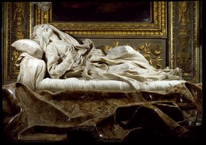 La beata Ludovica Albertoni (1474-1533) representada en éxtasis. Escultura de mármol por Gian Lorenzo Bernini (1598-1680) 1674 Roma, Chiesa di San Francesco a Ripa de Gian Lorenzo Bernini