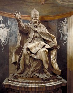 Papa Urbano VIII, por Gian Lorenzo Bernini y asistentes, mármol de Gian Lorenzo Bernini