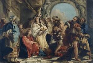 Cristo y la mujer sorprendida en adulterio (óleo sobre lienzo) de Giandomenico (1727 1804) Tiepolo