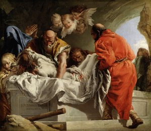 La Mise au tombeau - El Entierro de Cristo - Tiepolo, Giandomenico (1727-1804) - 1772 - Óleo sobre lienzo - 124x144 - Museo del Prado, Madrid