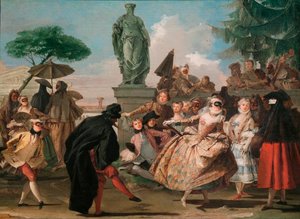 Le menuet - The Minuet - Tiepolo, Giandomenico (1727-1804) - 1756 - Oil on canvas - 80,7x109,3 - Museu Nacional d