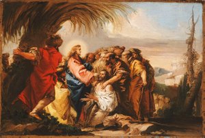 Cristo sanando al ciego de Giovanni Domenico Tiepolo