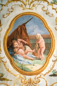 Fresco de la Sala de Putti, en la Foresteria (Casa de Huéspedes), 1757