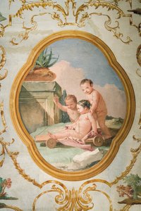 Fresco de la Sala de Putti, en la Foresteria (Casa de Huéspedes), 1757 de Giovanni Domenico Tiepolo