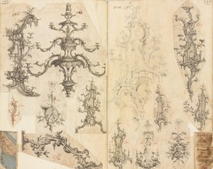 Álbum de recortes de diseños de trabajo, ca. 1760