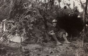 Álbum "Imágenes de la Guerra II": soldados italianos en Val Chiusone a Podsenica, 09/1917 de Gigliucci Gigliucci